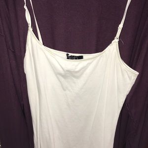 white tank top